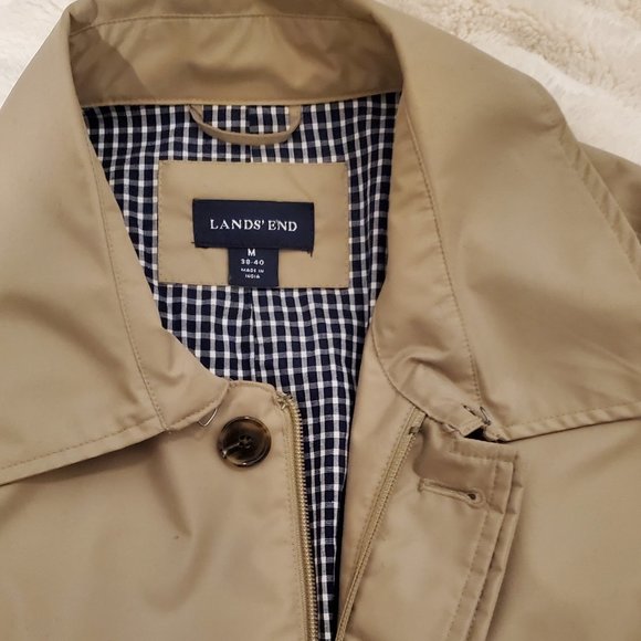 Mens Lands' End Trench Coat - Size Medium (38-40) - Picture 7 of 7